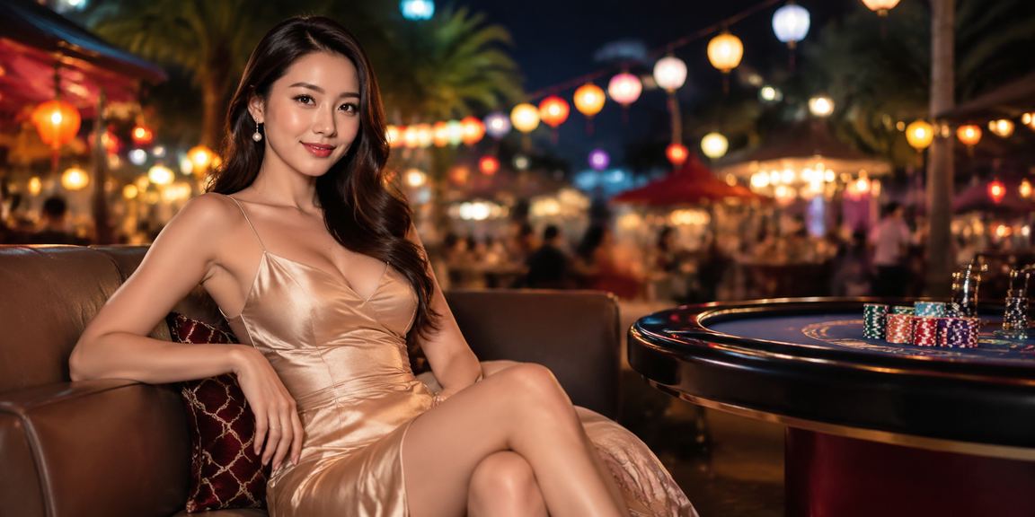 Khung cảnh náo nhiệt của khu casino đêm Phú Quốc với người chơi tại th1